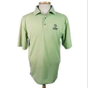 FootJoy Medium Green Mens Golf Polo Short Sleeve Shirt Polyester FJ Lynx Ridge